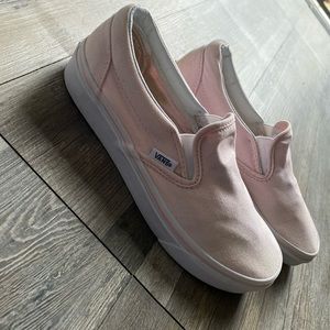 Baby pink slip on vans